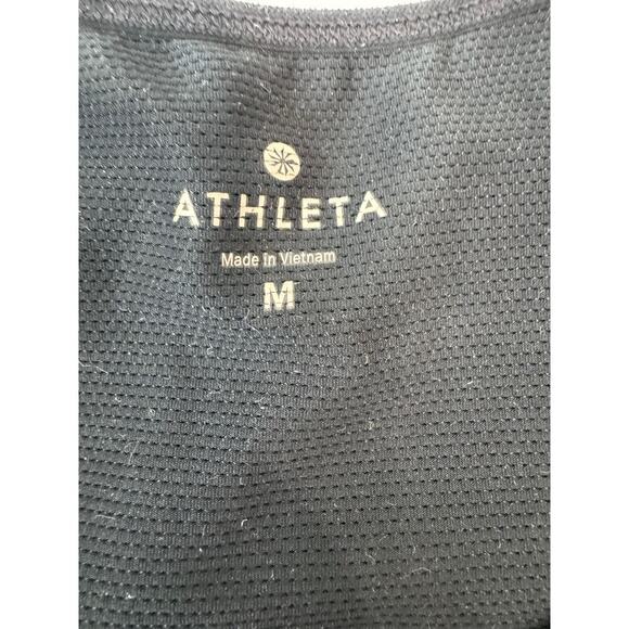 Athleta Gel Mesh Supercharged Tank Top Black Athletic Build-In Bra Medium - Picture 11 of 13